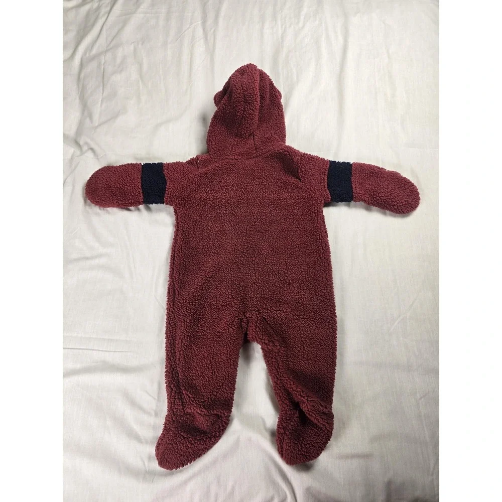 Colorado Avalanche Pajamas Infant Boys 3-6 Months Red NHL Hockey Hooded Fleece